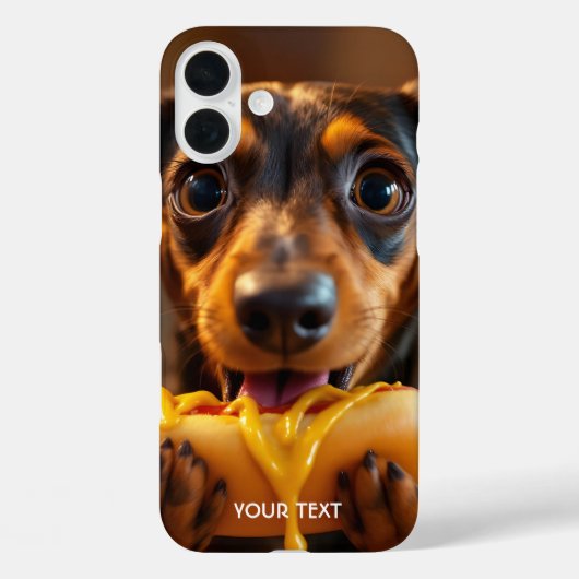 Fantasy Schattigee hond Hot Dog Case-Mate iPhone Case (Achterkant)
