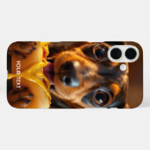 Fantasy Schattigee hond Hot Dog Case-Mate iPhone Case (Achterkant (horizontaal))