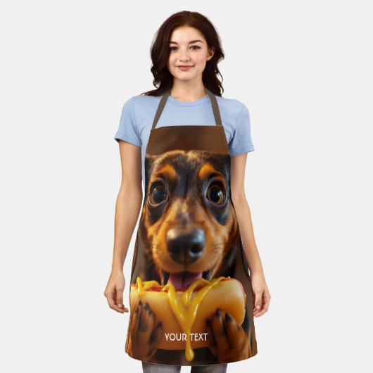 Fantasy Schattigee hond Hot Dog Schort (Gedragen)