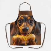 Fantasy Schattigee hond Hot Dog Schort (Voorkant)