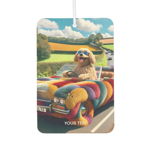 Fantasy Schattigee Hond Tapijt Auto Luchtverfrisser (Voorkant)