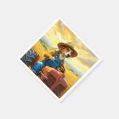 Fantasy Schattigee hondentractor Straw Servet (Hoek)