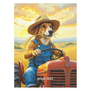 Fantasy Schattigee hondentractor Straw Tafelkleed