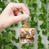 Fantasy Schattigee Houten Gevist Trawler Sleutelhanger (Hand)