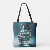 Fantasy Schattigee jaloezie flesje Tote Bag (Achterkant)