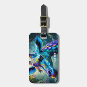 Fantasy Schattigee kameleon als Giraffe Bagagelabel (Voorkant verticaal)