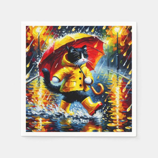 Fantasy Schattigee kattenlaarzen paraplu Servet (Voorkant)