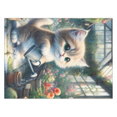 Fantasy Schattigee Kattentuin Bloemen Tafelkleed (Voorkant (Horizontaal))