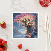 Fantasy Schattigee kersenbloesemboom Servet (Insitu)