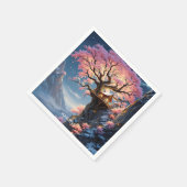 Fantasy Schattigee kersenbloesemboom Servet (Hoek)