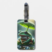 Fantasy Schattigee kikkerblad paraplu Bagagelabel (Achterkant verticaal)