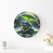 Fantasy Schattigee kikkerblad paraplu Grote Klok (Huis)