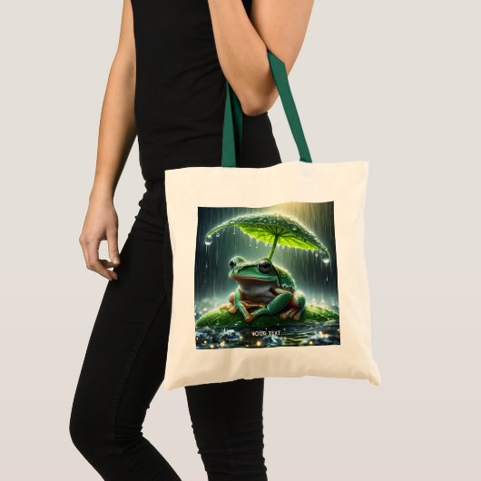 Fantasy Schattigee kikkerblad paraplu Tote Bag (Voorkant (product))
