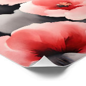 Fantasy Schattigee kitten bloemen tekening Perfect Poster (Hoek)