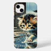 Fantasy Schattigee kitten onder regen Case-Mate iPhone Case (Achterkant)