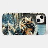 Fantasy Schattigee kitten onder regen Case-Mate iPhone Case (Achterkant (horizontaal))