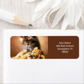 Fantasy Schattigee kitten spelen met tijger Etiket (Insitu)
