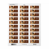 Fantasy Schattigee kitten spelen met tijger Etiket (Full Sheet)