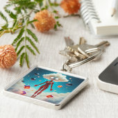 Fantasy Schattigee kleine Abstracte figuur Sleutelhanger (Zijkant)