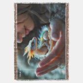 Fantasy Schattigee kleine Baby Dragon Deken (Voorkant Verticaal)