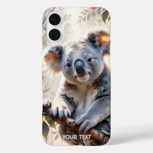Fantasy Schattigee Koala Tree Waterverf Case-Mate iPhone Case (Achterkant)