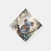 Fantasy Schattigee Koala Tree Waterverf Servet (Hoek)