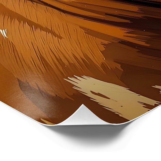 Fantasy Schattigee Koe Field Clouds Perfect Poster (Hoek)