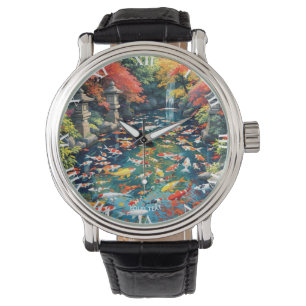 Fantasy Schattigee Koi Visvijver Horloge