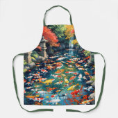Fantasy Schattigee Koi Visvijver Schort (Voorkant)