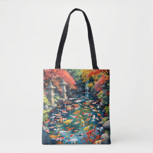 Fantasy Schattigee Koi Visvijver Tote Bag