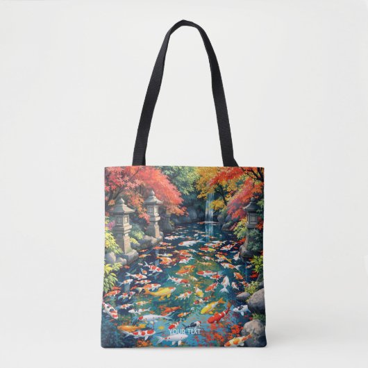 Fantasy Schattigee Koi Visvijver Tote Bag (Voorkant)