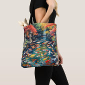 Fantasy Schattigee Koi Visvijver Tote Bag (Dichtbij)