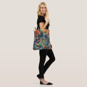 Fantasy Schattigee Koi Visvijver Tote Bag (Op model)