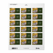 Fantasy Schattigee Konijnenschilder Bloemen Etiket (Full Sheet)