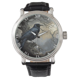 Fantasy Schattigee kraaiboom duisternis Horloge