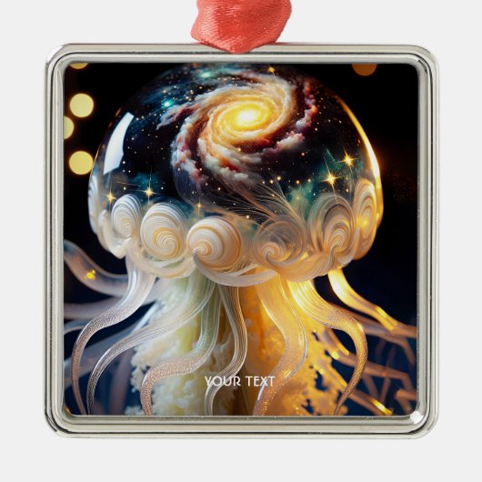 Fantasy Schattigee kwal Space Stars Metalen Ornament (Voorkant)