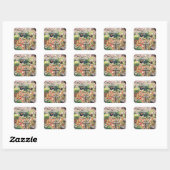 Fantasy Schattigee Kyoto Garden Tea Vierkante Sticker (Vel)