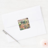 Fantasy Schattigee Kyoto Garden Tea Vierkante Sticker (Envelop)