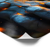 Fantasy Schattigee Lava Fire Tiger Perfect Poster (Hoek)