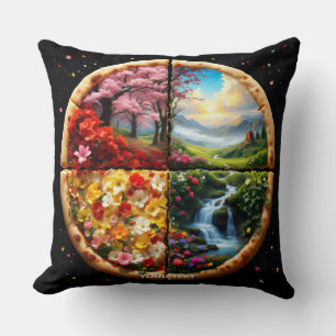 Fantasy Schattigee lente delicaat pizza Kussen