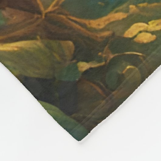 Fantasy Schattigee levendige bloemen majestueuze l Fleece Deken (Hoek)