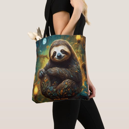 Fantasy Schattigee levendige bloemen majestueuze l Tote Bag (Dichtbij)