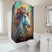 Fantasy Schattigee levendige majestueuze eenhoornb Douchegordijn (In situ)