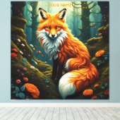 Fantasy Schattigee levendige majestueuze vossenblo Canvas Afdruk (Insitu (Houten vloer))