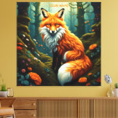 Fantasy Schattigee levendige majestueuze vossenblo Canvas Afdruk (Insitu (Woonkamer))