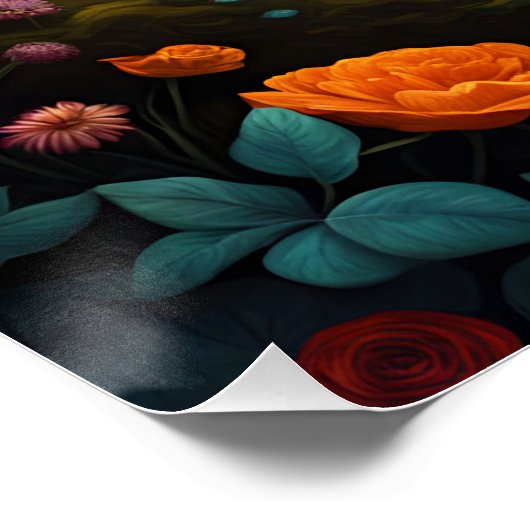 Fantasy Schattigee levendige majestueuze vossenblo Perfect Poster (Hoek)