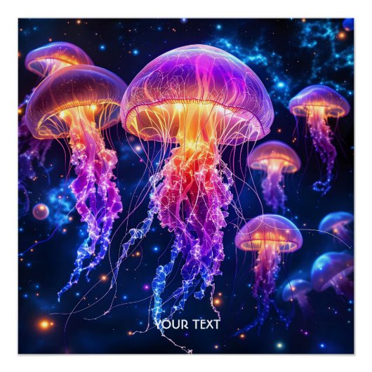 Fantasy Schattigee levendige onderwaterwereld Perfect Poster (Voorkant)