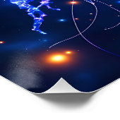 Fantasy Schattigee levendige onderwaterwereld Perfect Poster (Hoek)