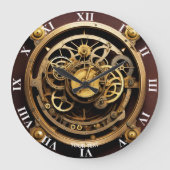 Fantasy Schattigee levendige Steampunk Rusty Machi Grote Klok (Voorkant)