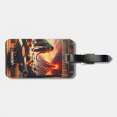 Fantasy Schattigee Mammoth Vinyl Speler Bagagelabel (Achterkant horizontaal)